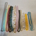 Mixed Lot of 20 Vintage Beaded Necklaces Lucite Acrylic Plastic Costume Jewelry