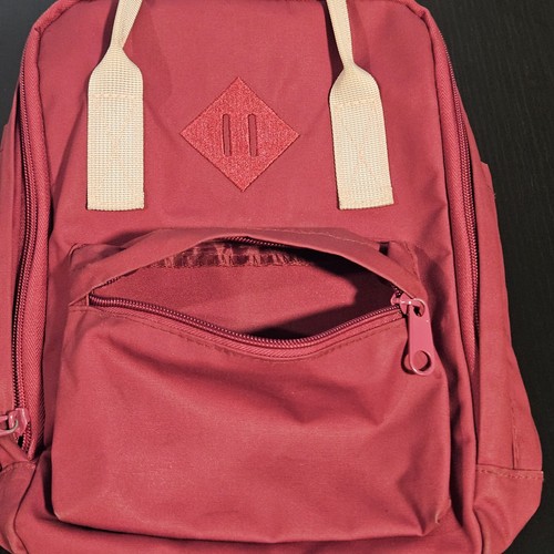 Weinroter Mini Rucksack Kinder Fächer Griffe Lilo & Stitch Schlüsselanhänger - Bild 5 von 11