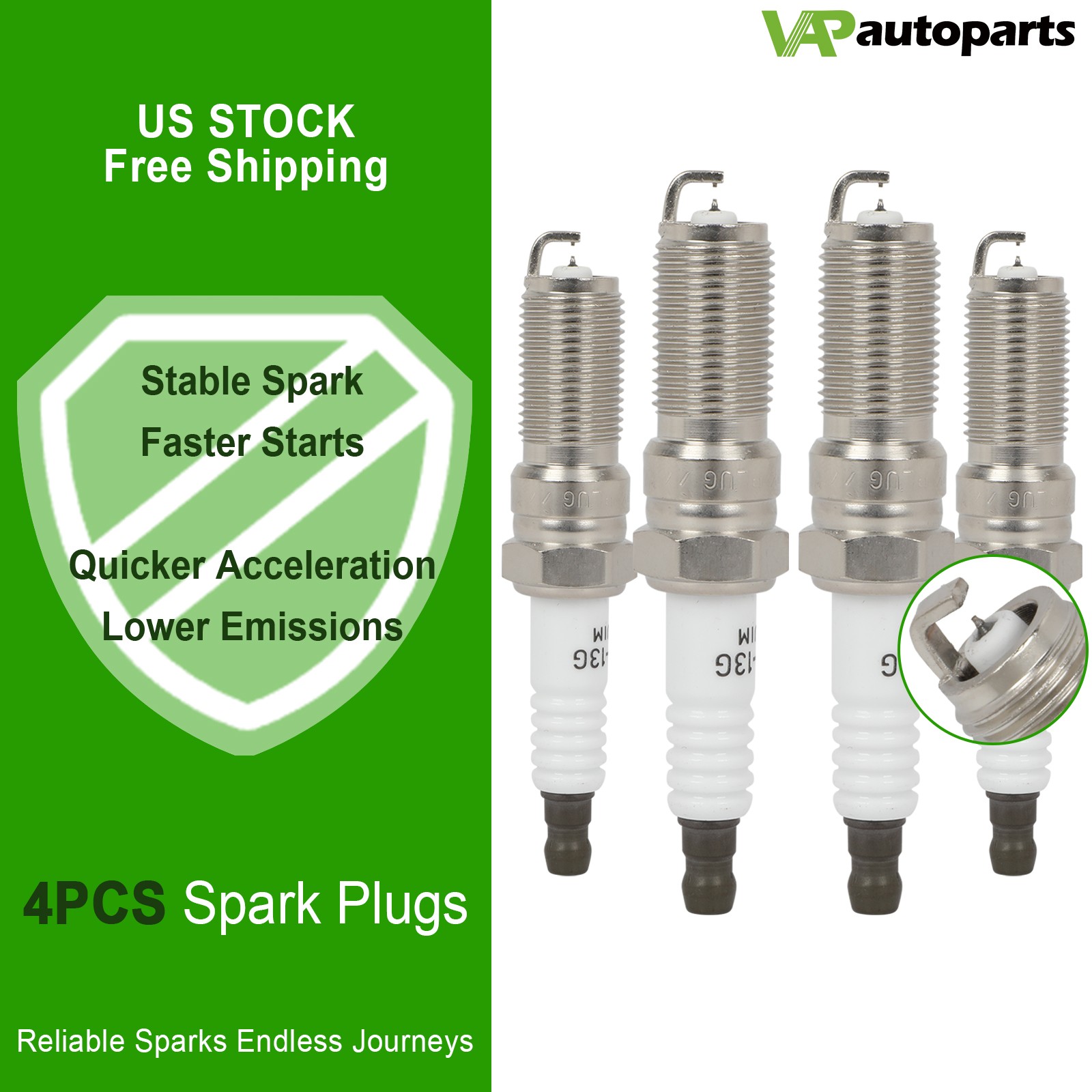 4x Iridium  Platinum Spark Plugs For 2013-2018 Ford C-Max 2.0L L4