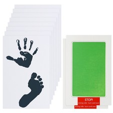 2Pcs Small Inkless Hand and Footprint Kit, Mess Free Footprint Kit, Lake Green