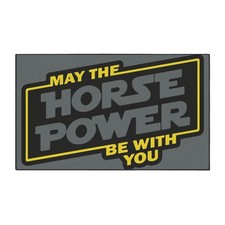 May The Horse Power Be With You Heavy Duty Floor Mat Car Guy Gift Garage Decor