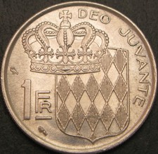 MONACO 1 franco 1960 - nichel - Rainier III. - aUNC - 3261 ¤
