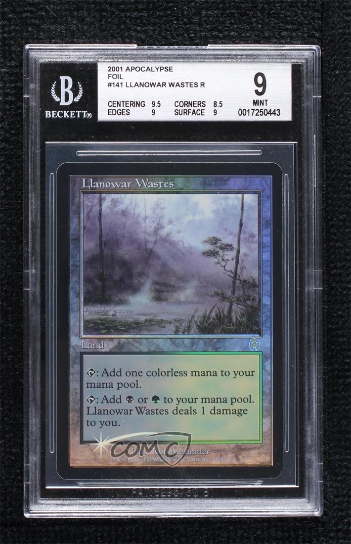 Llanowar Wastes Foil Magic: Apocalypse BGS 9 MINT 2001