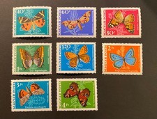 Hungary Butterflies 8v Set stamps MNH (Magyar Posta) Mint Never Hinged