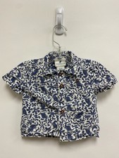 Caribbean Joe SIZE 0-3M Cream Slate Blue Dinosaurs Boy's 2pc