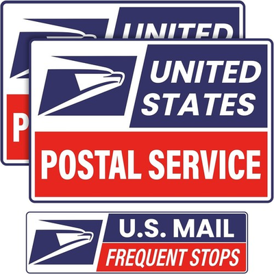 #ad 3 Pack Reflective U.S. Mail Delivery Magnetic Signs for Rural Carrier – 2 Larg $25.70