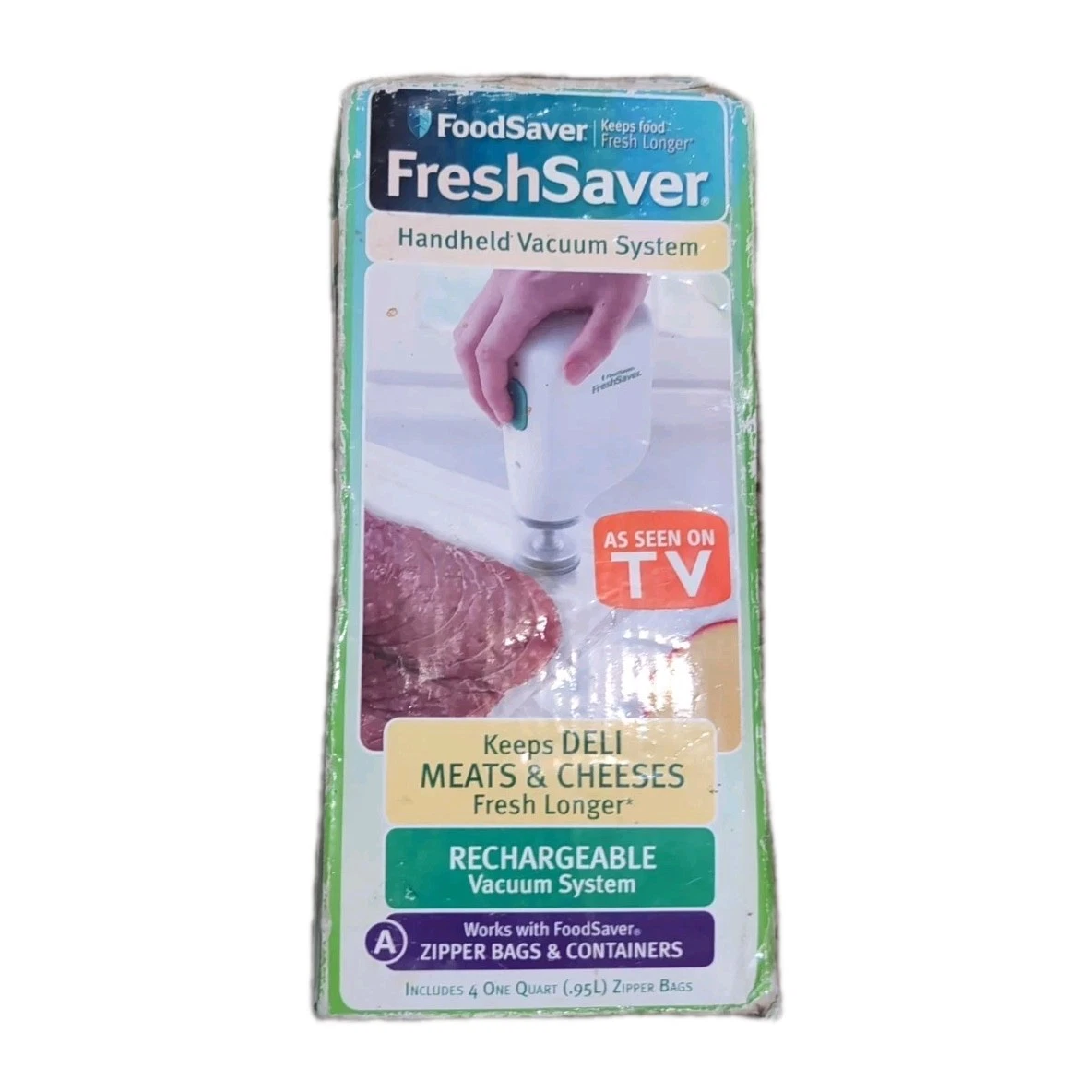 FoodSaver FreshSaver Handheld Rechargeable Vacuum Sealing System Inc Zipper Bags