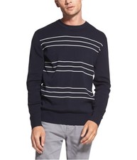 DKNY Mens Slim Stripe Pullover Sweater