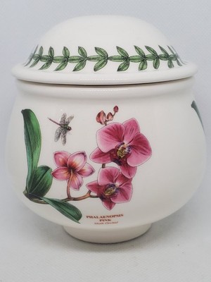 Vintage Portmeirion Botanic Garden Phalaenopsis Pink Orchid Sugar Bowl