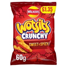 Wotsits Crunchy Sweet & Spicy Sharing Bag Crisps 60g PMP ( 15 Pack)