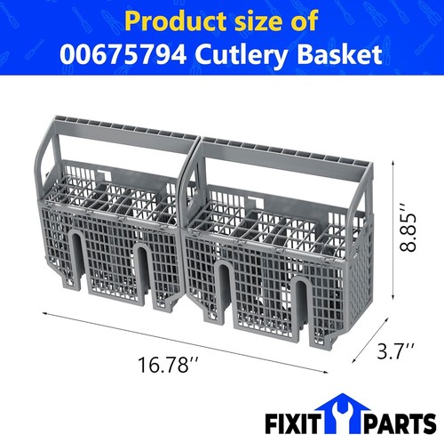 NEW OEM KIT 20007189 Lower Rack 00675794 Dishwasher Cutlery Basket - Picture 8 of 10