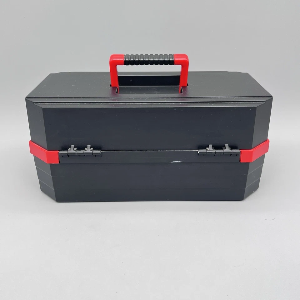 Revlon Make-Up Organizer System 12.25"x7.5"x5.5" Personal Case #1208 Black Red - Image 3 of 4