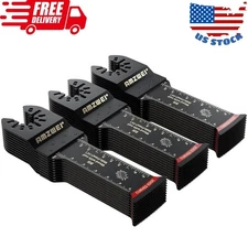 30 Pcs Extra Long Oscillating Tool Blades, Bi-Metal Curved Edge Multitool Blades