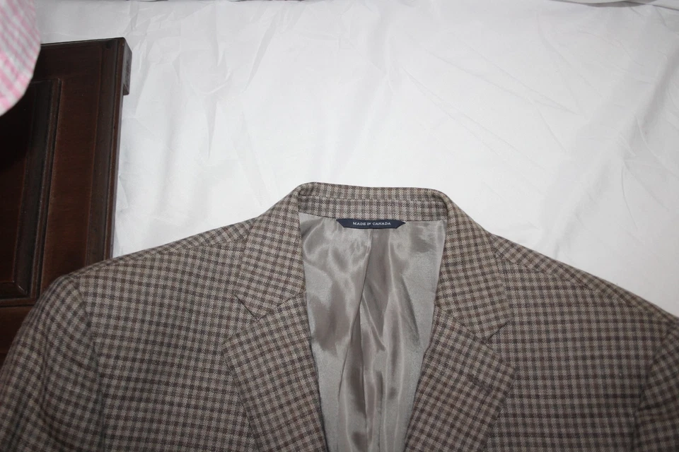 Abrigo deportivo Ralph Lauren para hombre 43L a cuadros guinga lana seda lino 2B 1 ventilación Foto 2 de 4