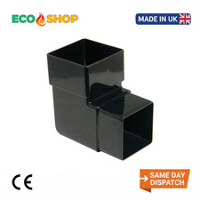 Square Rain Gutter Offset Bend 90° 65mm Rainwater System uPVC High Quality