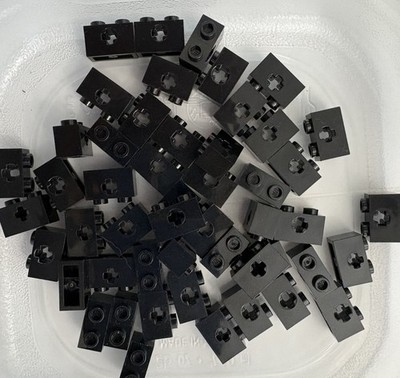 LEGO 50-piece Black Technic, Brick 1 x 2 w Axle Hole FREEE SHIPPING