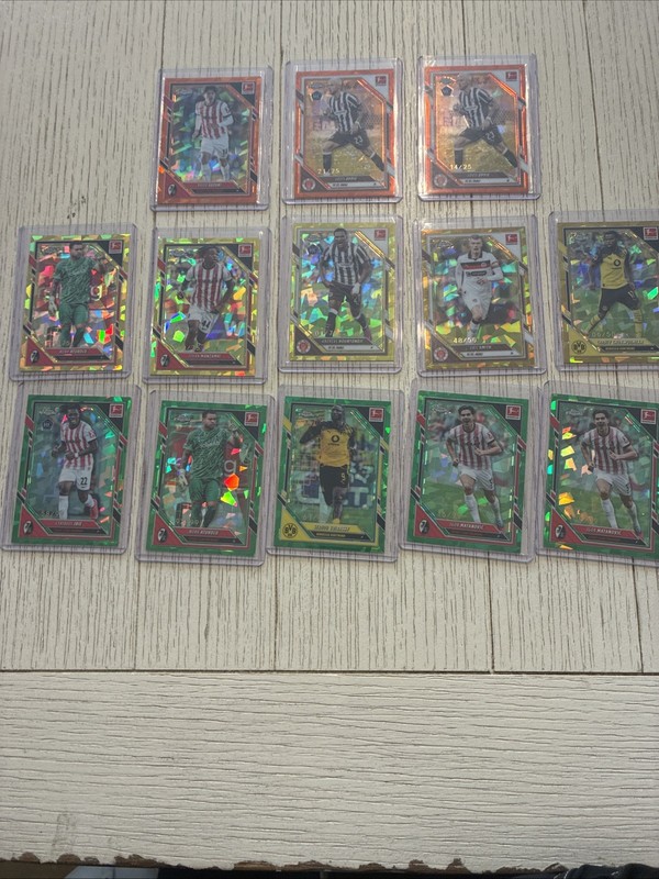 Lot Of 13 Numbered Topps Chrome Sapphire Bundesliga 2025-26