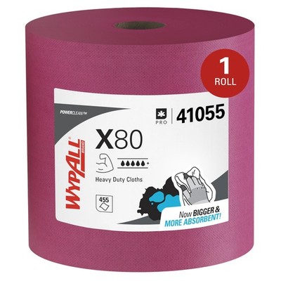 Wypall  Powerclean  X80 Heavy Duty Cloths, Jumbo Roll (41055), Extended Use