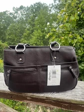 Villager Grained Shoulder Bag Brown NWT