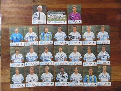 Kickers Stuttgart,24 Autogrammkarten,Saison 1991/92(1.Bundesliga),original sign.