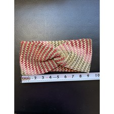 Headband Ear Warmer Womens Colorful Christmas Stripe Acrylic Knit Front Twist