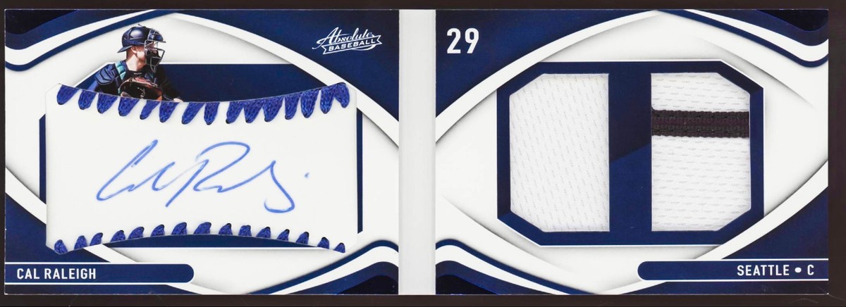 2022 Absolute Cal Raleigh Auto RC /50 Booklet Patch Material