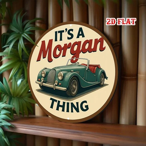 Vintage for MORGAN Car Retro Garage Tin Metal Signs Home Décor 8x8