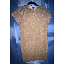 Forever 21 Floral Ribbed I Mini Dress Size XL Mock Neck Lettuce Edge