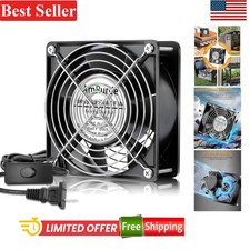 Axial Muffin Fan 120x38mm Dual Ball Bearing 110V/120V Air Ventilation for Cra...