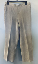 Alfred Dunner Casual Gray Corduroy Pants Sz 12 Elastic Waist NWOT