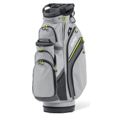 NEW Bag Boy Chiller Pro Cart Bag - Silver/Charcoal/Citrus