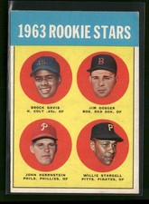 1963 Topps #553 Willie Stargell ROOKIE CARD - HI NUMBER - Pittsburgh Pirates. rookie card picture