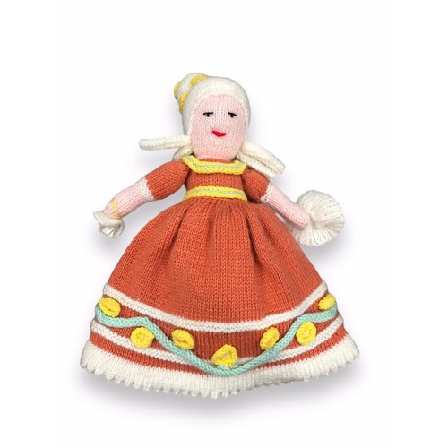 Topsy Turvey Knit Plush Handmade Doll - 2 Dolls in One - Reversible Happy Sad