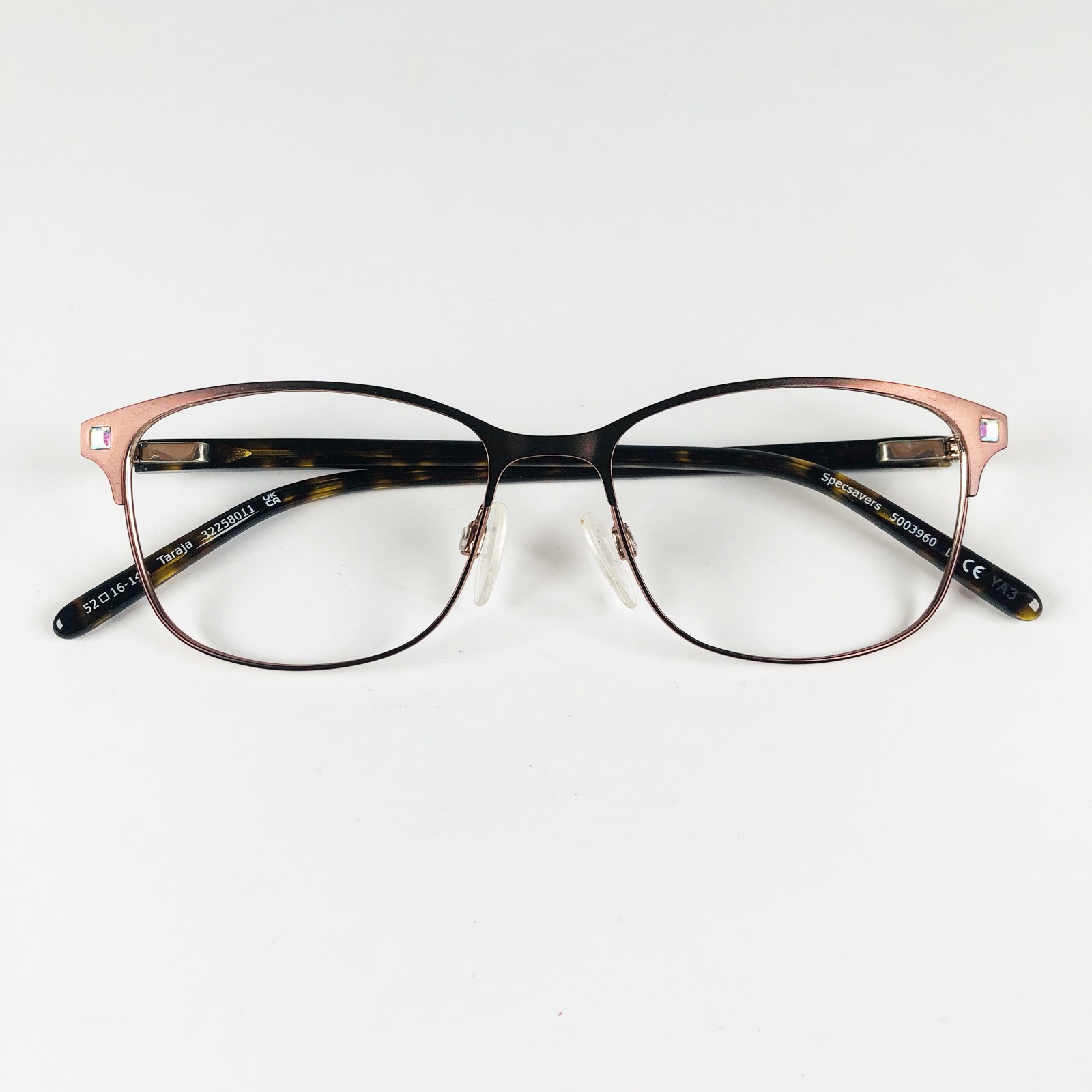 SPECSAVERS eyeglasses SATIN BROWN SQUARE glasses frame MOD: TARAJA ...