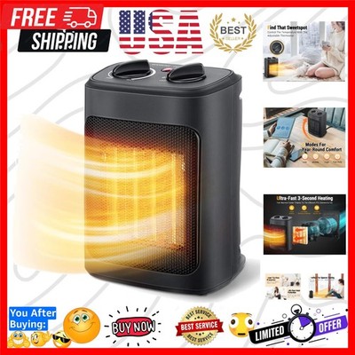 Space Heater, 1500W Electric Heaters Indoor Portable with Thermostat, PTC Fas...