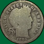 1895-O Barber Dime Good G Coin, Scratch #38083