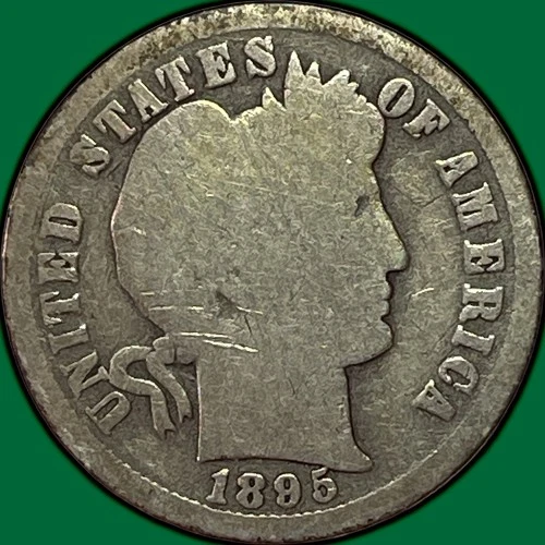 1895-O Barber Dime Good G Coin, Scratch #38083