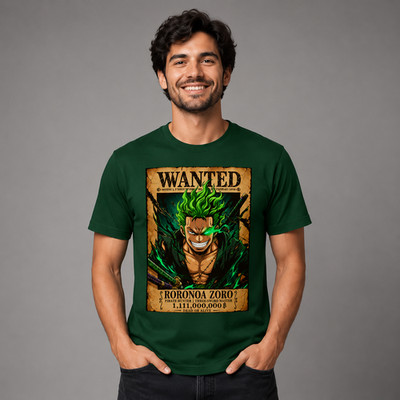 Japanese Anime Zoro One Piece Wanted T-Shirt Graphic Summer Unisex Streetwear