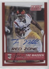 2016 Score Rookies Jumbo Red Zone Signatures /25 Tre Madden #355 Auto 0b2