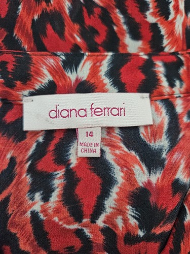DIANA FERRARI Red Leopard Shirt, As New, 14 - Picture 7 of 9