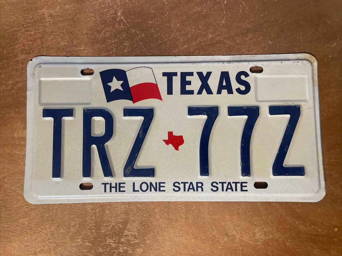 1990s Texas License Plate # TRZ-77Z | eBay