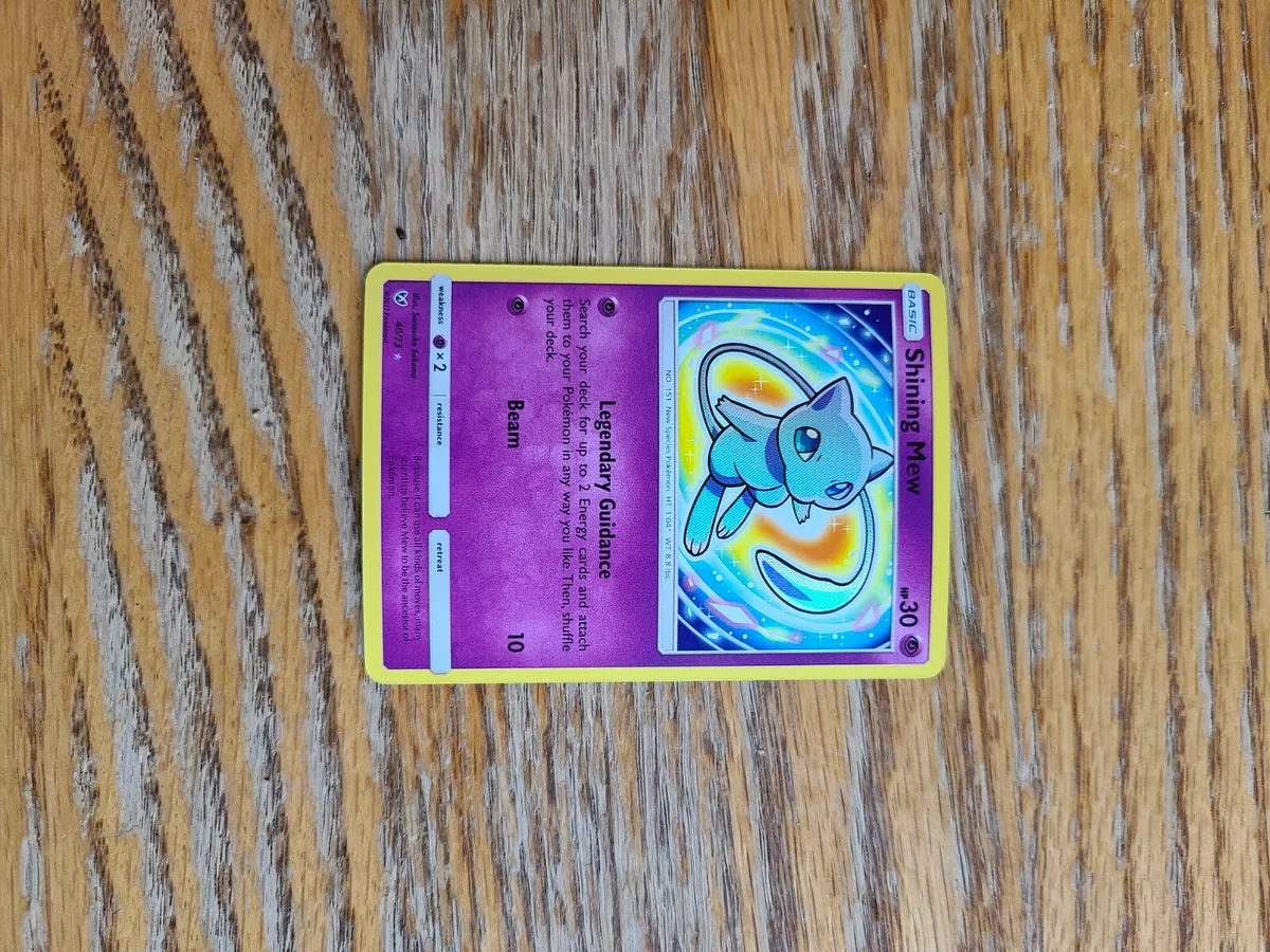 Mew Shining Wooden Pokemon Card