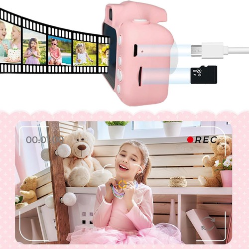 Kinder Kamera Digitalkamera 1080P HD Videokamera Fotoapparat Selfie Kamera 2" - Bild 4 von 12