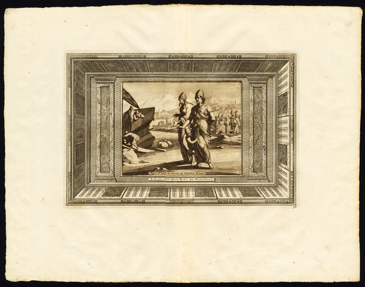 Raro Estampado Antiguo-PERSIA-REINO DE ORMUS-IRÁN-DISFRAZ-MOROS-Van der Aa-1725