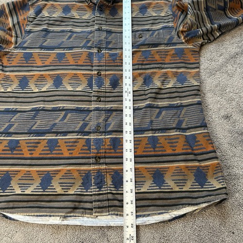 cabelas deerskin soft chamois shirt Men’s L Tall Aztec Southwest Print - Picture 4 of 7