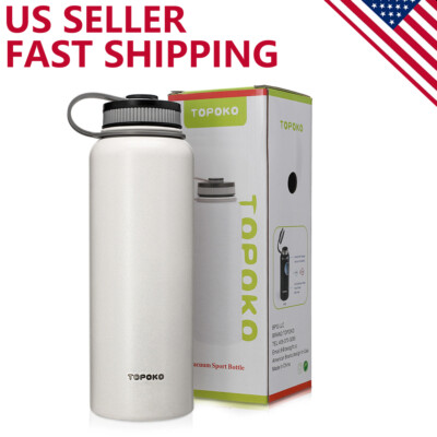 Flask 4 Oz 40oz Stainless Steel Water Bottle - Double Wall Vacuum ...