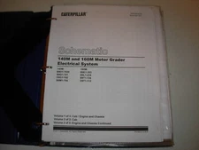 Caterpillar 140M 160M  Grader Electrical System Schematic Manual , 3 vol set 