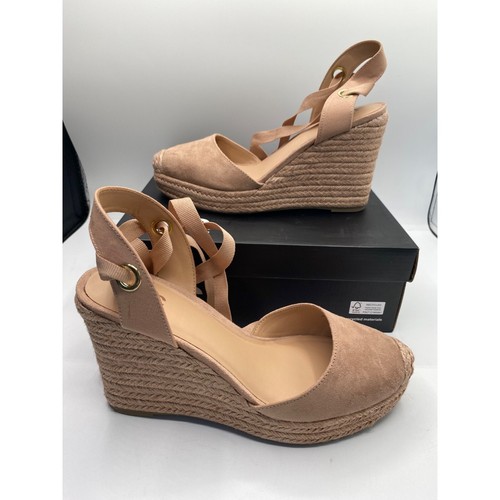 I.N.C. Women's Blush Maisie Lace-Up Espadrille Wedge Sandals Size 9.5M NWB
