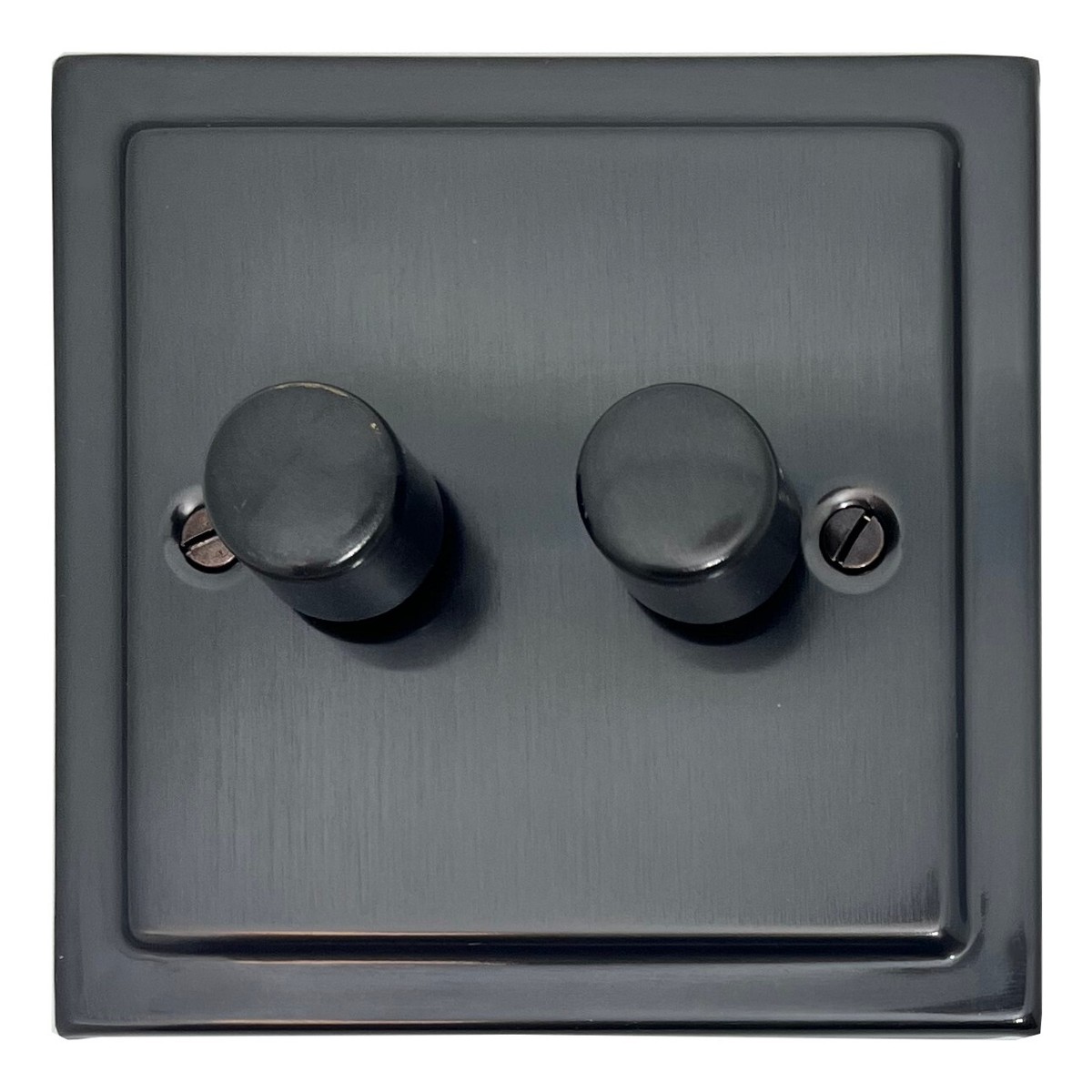Pannello Interruttori G&amp;H Trimline Black Bronze TBB3-PB, Bronzo Nero, Ottone Massiccio