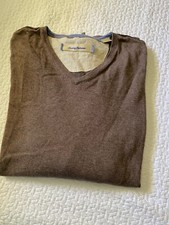 Nice Sweater Men's Tommy Bahama XXL 2XL tan beige brown v-neck
